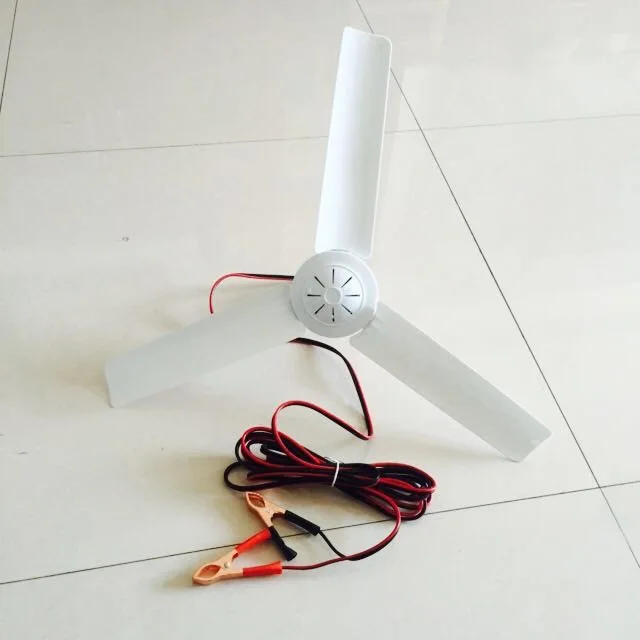 Fc11-1050 Solar Rechargeable Electronic 105Mm Dc 12V Turbo Plastic Ceiling Fan Grow Tent Fandelier Outdoor Ceiling Fans