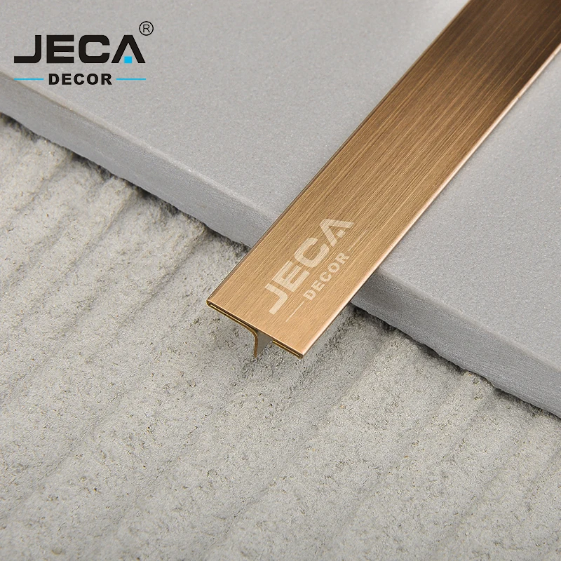 Foshan Factory JECA Tile Accessories Stainless Steel 304 T-Shaped Profile Factory Directly Decorative Profiles Free Sample
