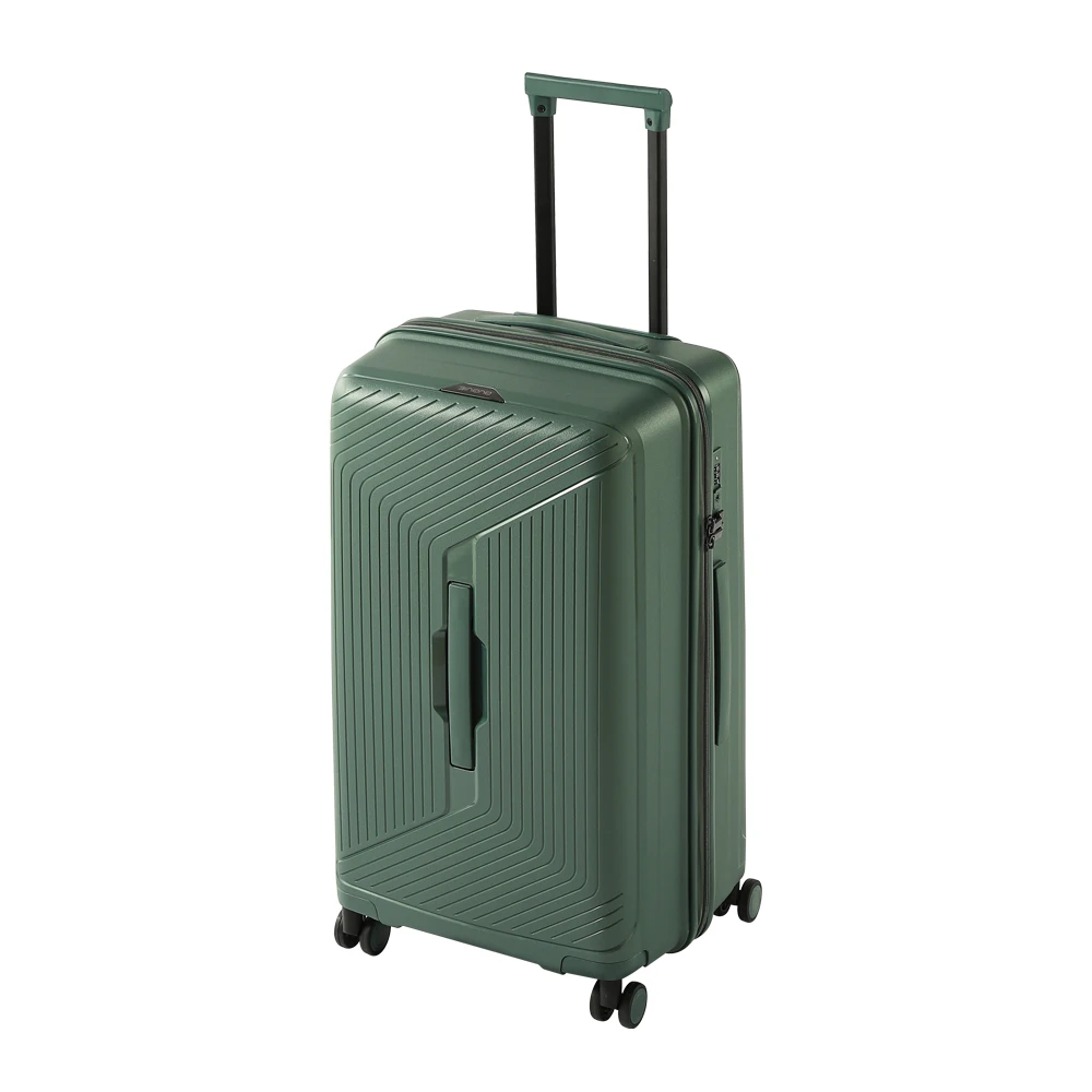 PP travel suitcases for outdoors zipper luggage with spinner wheels 21 25 29 inch large luggage sets