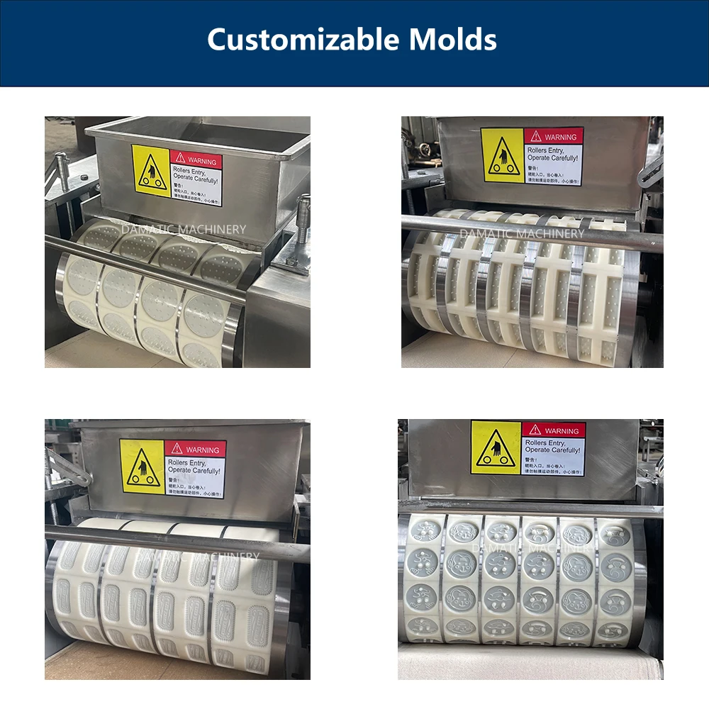 Damatic Automatic biscuits cookies making machine small sandwich biscuit moulding processing production line