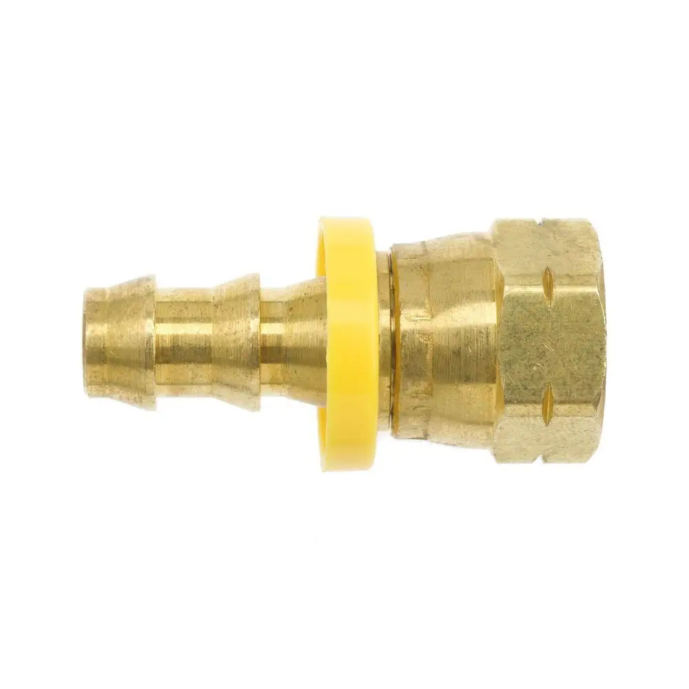 Straight 1/2 parker 45 sae flare female swivel pipe hose jic push barb lock fittings brass