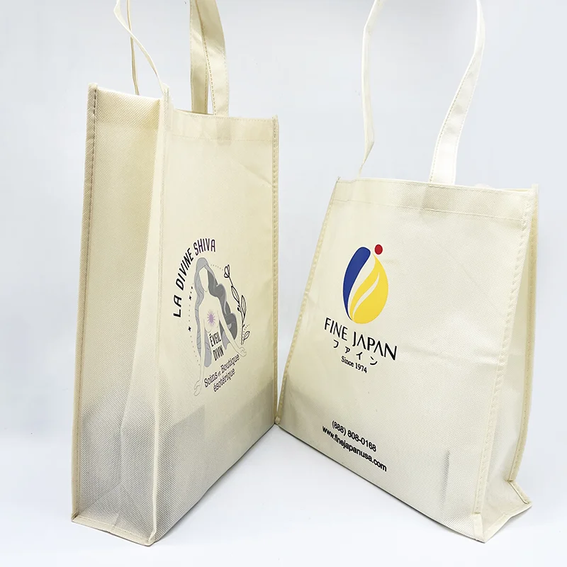 Heavy Duty Tote Grocery PP Laminated Shopping Bags Handbag Non Woven Bag Reusable Promotional Non Woven Bag for Promotion
