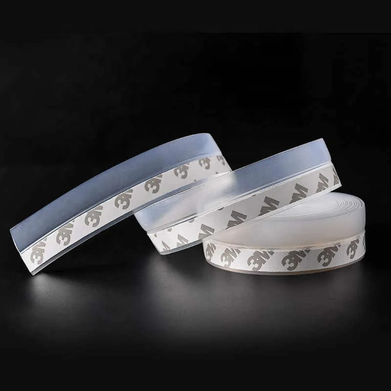 Transparent silicone rubber door seal 3m tape