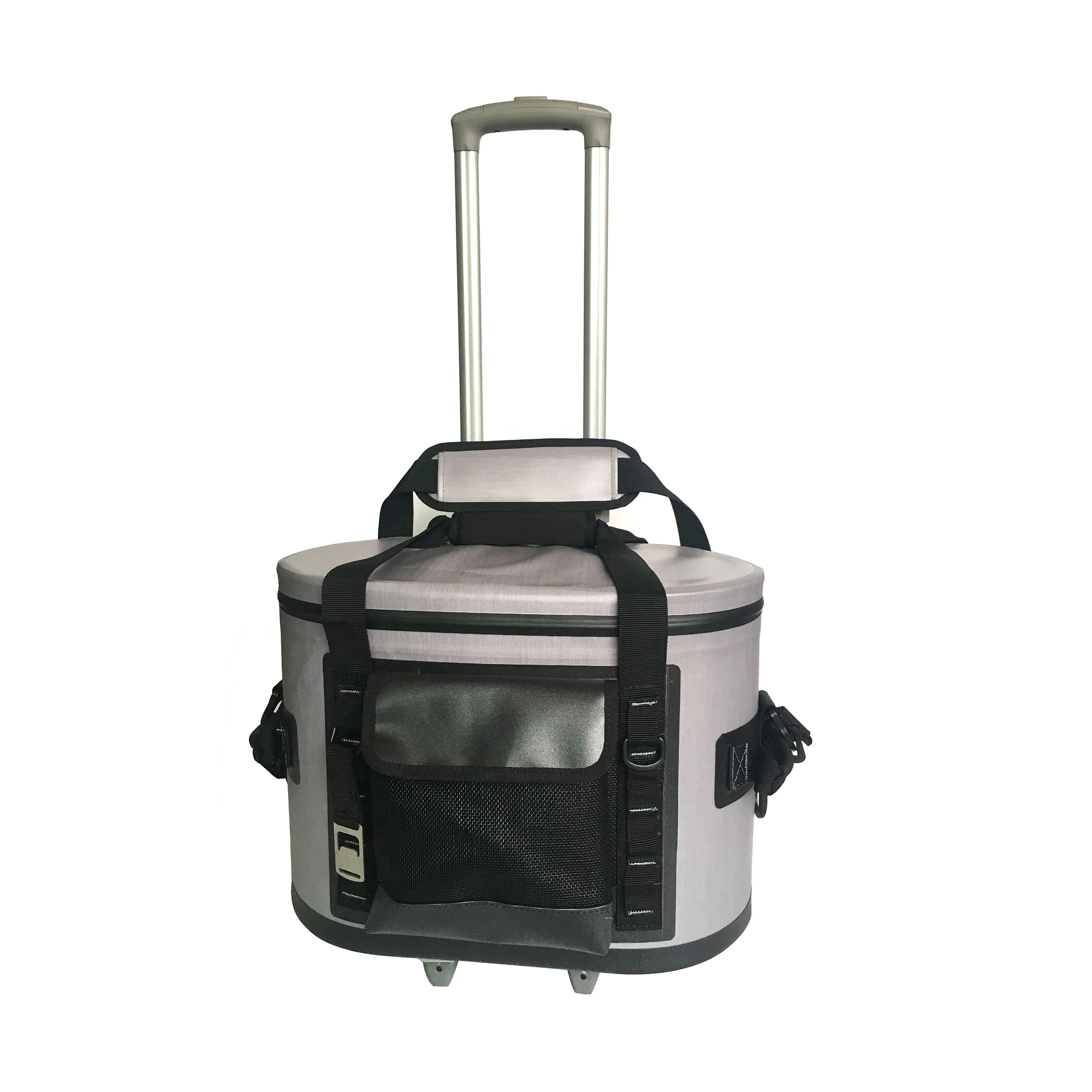 Custom logo portable large waterproof soft canvas tote thermal insulation insulated backpack food picnic beach lunch cooler bag