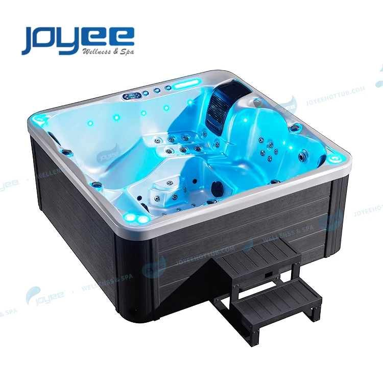  Новый продукт от JOYEE на 4 5 6 человек отдельно стоящая импортная акриловая террасная уличная спа-ванна гидромассажная