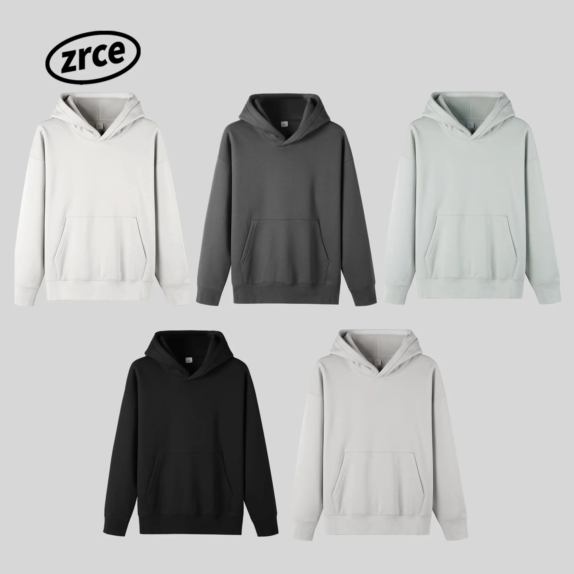 Индивидуальные 350 GSM хлопок полиэстер Hoddies унисекс оверсайз тяжелый флисовый простой черный пустой толстовка мужская без шнурков