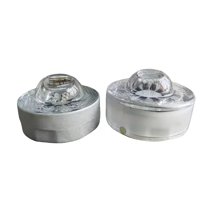 Solar Road Studs Circle Yellow Led Solar Road  Domed Round Waterproof Solar Panel Wireless Synchronous Led Flashing Cat Eye Road
