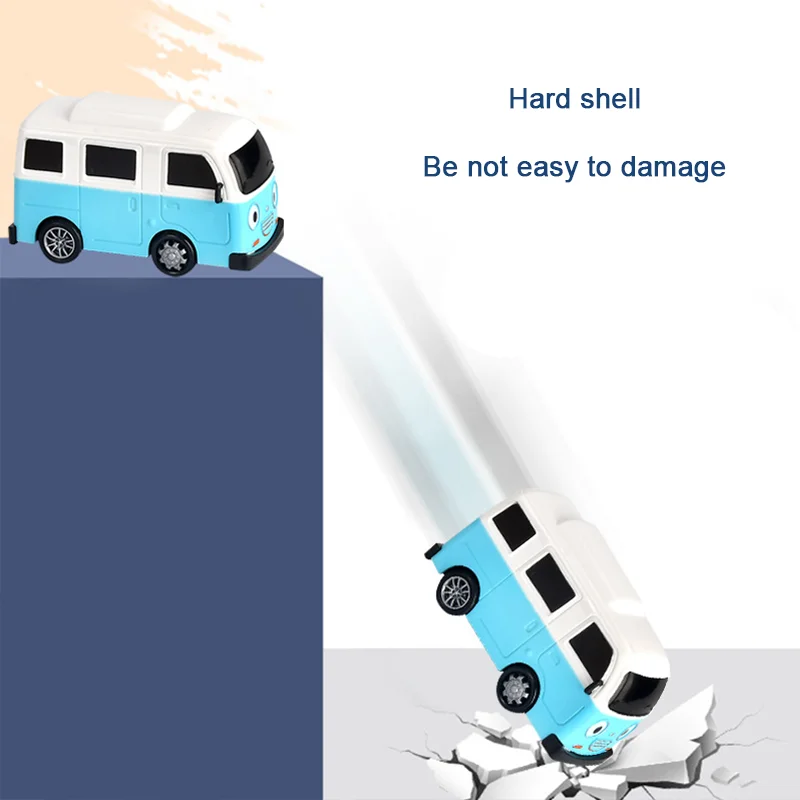 Tayo Car Little Model Bus Mini Toy Cheap Plastic Pull Back Car mini bus transportation pull back school bus openable door