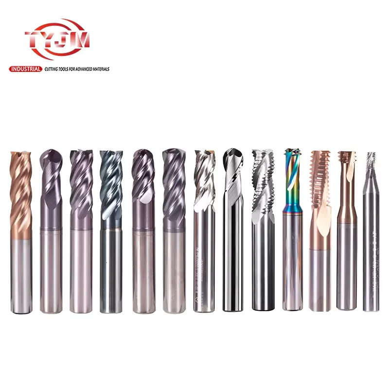 TYJM High Quality Solid Carbide Ballnose Hrc60 High Precision Corner Radius Cnc Milling Cutter Endmills Suitable for AL