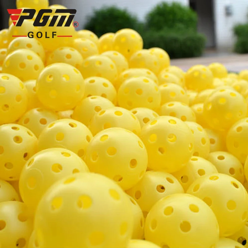 PGM Q009 light golf balls plastic hollow golf hollow ball plastic practice golf balls with holes