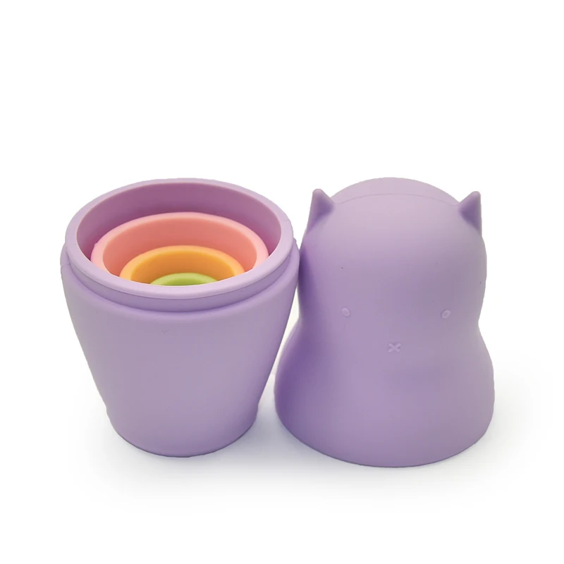 Hot selling New Design Matryoshka Dolls Silicone Teether Soft Dolls Silicone Teether Russian Nesting Doll