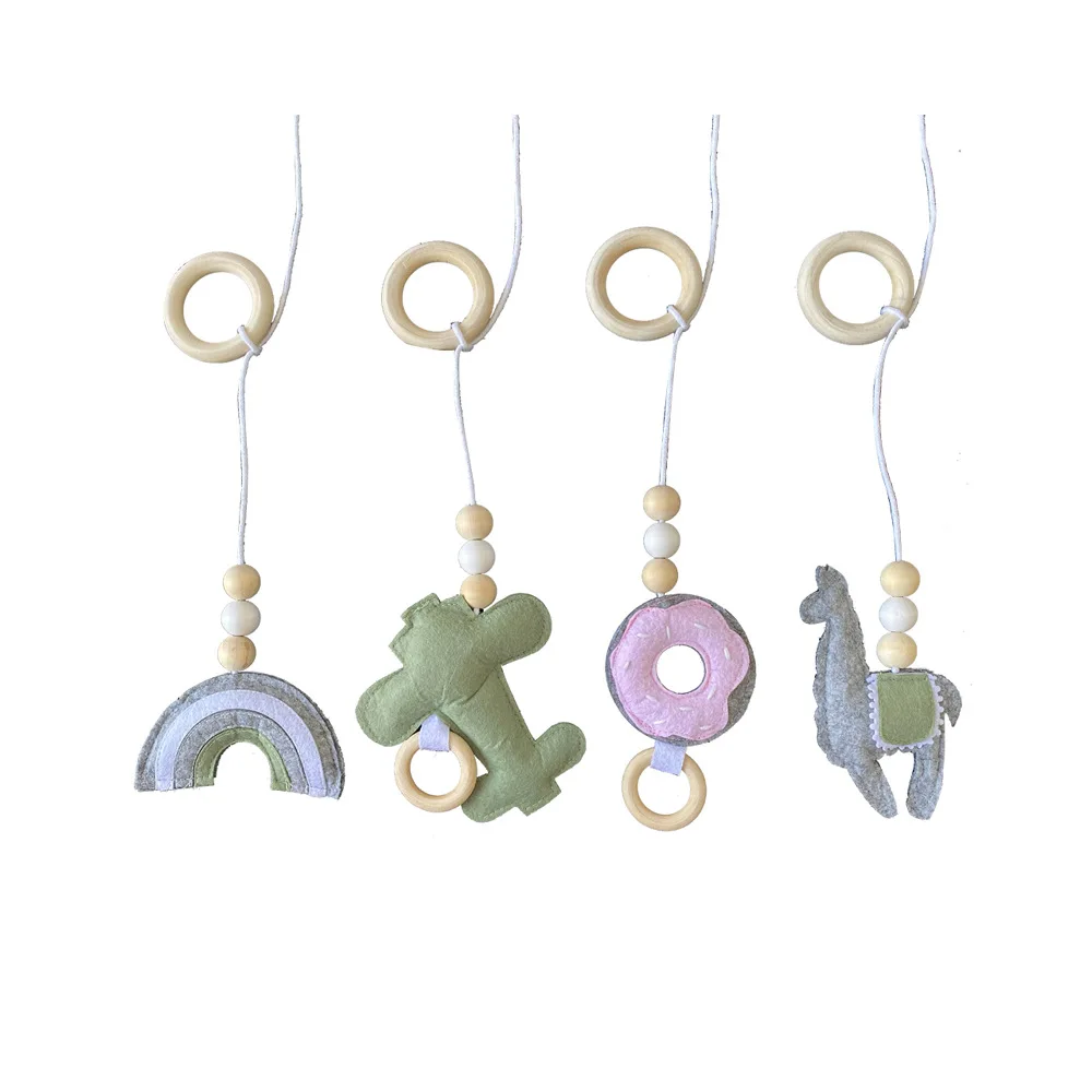 Baby play Gym Hanging toys Felt animals Activity Gym Toys Newborn bath gifts crib toys