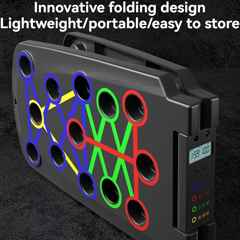 China sale in stock home gym multi station exercise equipment portable foldable push up board with resistance tope