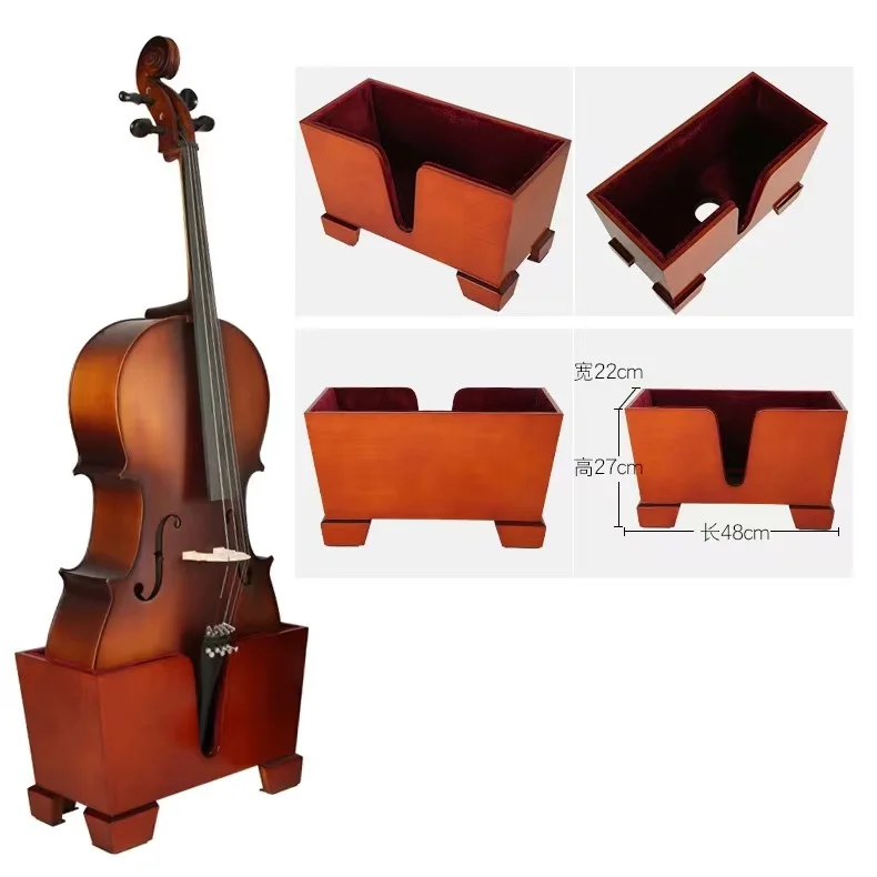 1/4 1/2 3/4 4/4 oblong shape wood cello stand wholesale