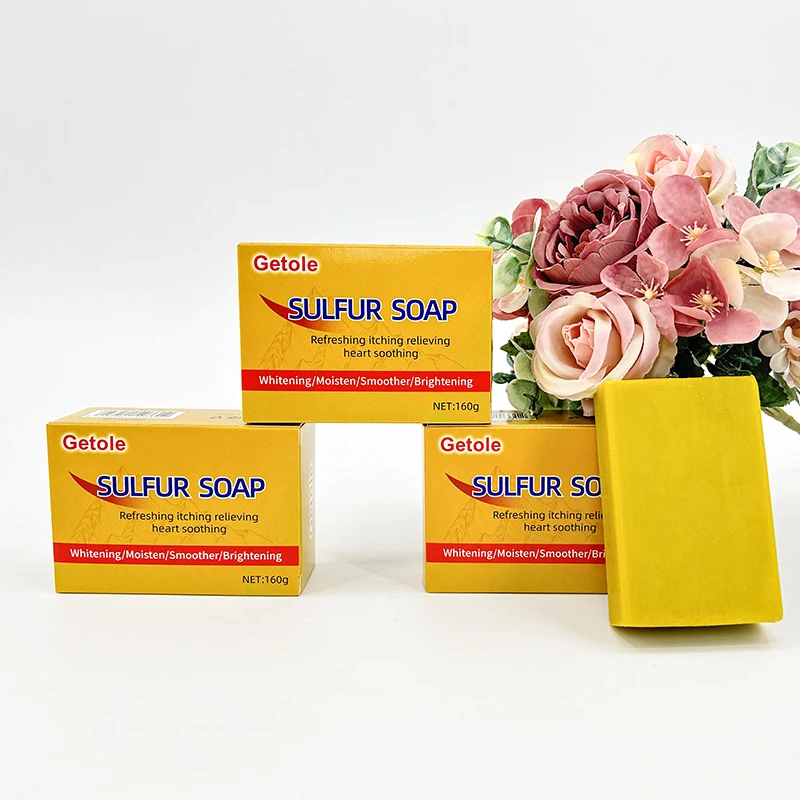 100g Factory directly supply wholesale Private brand  skin car Sulfur soap  bathing soap