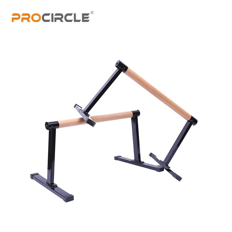 WP8003L Wooden Parallettes P bars for Calisthenics Street Workout for gym