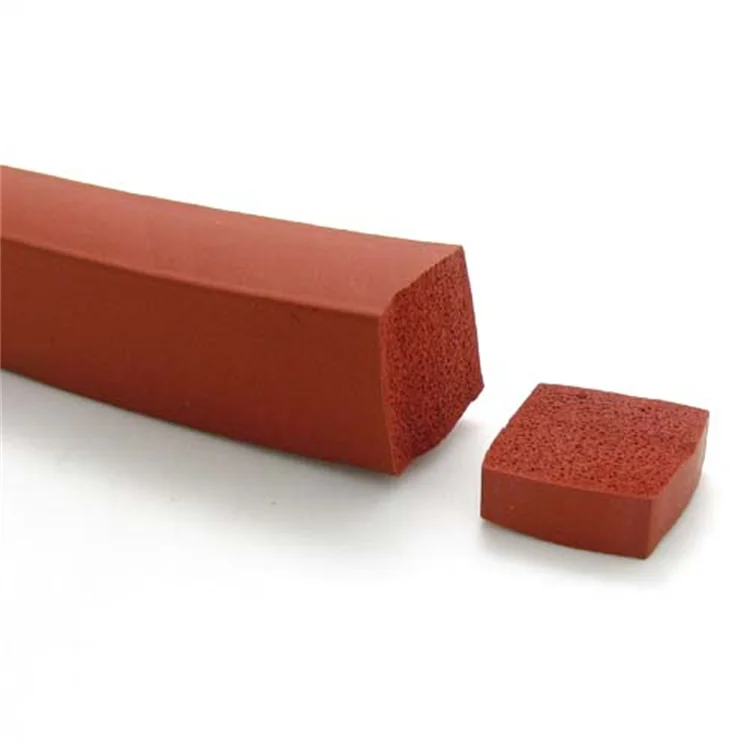 Square Silicone Foam Rubber Cord Extrusion Silicone Gasket Sponge Seal Strip for Oven Door