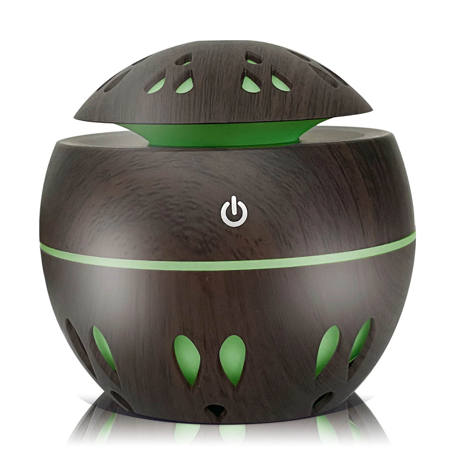 Mini Humidifier Essential Oil Diffuser Factory Ultrasonic Aroma Diffuser 300ml Wood Grain Humidifier USB LED Light