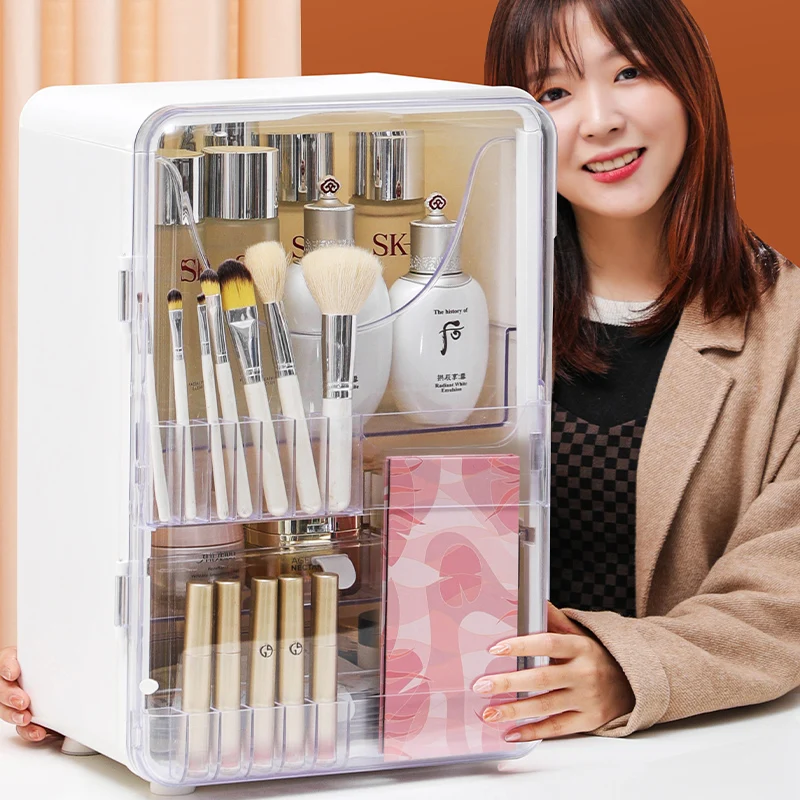 Plastic Makeup Storage Box Brush Lipstick Acrylic Storage Beauty Cosmetic Box For jewelry Makeup Organizer