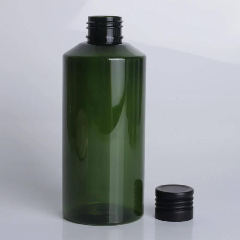Cosmetic packaging Round Cylinder Plastic aluminum Screw Cap Bottles 50ml 100ml 150ml 200ml empty lotion bottle For Liquid