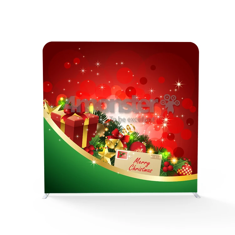 Custom printing double-sided tension fabric photo booth backdrop display