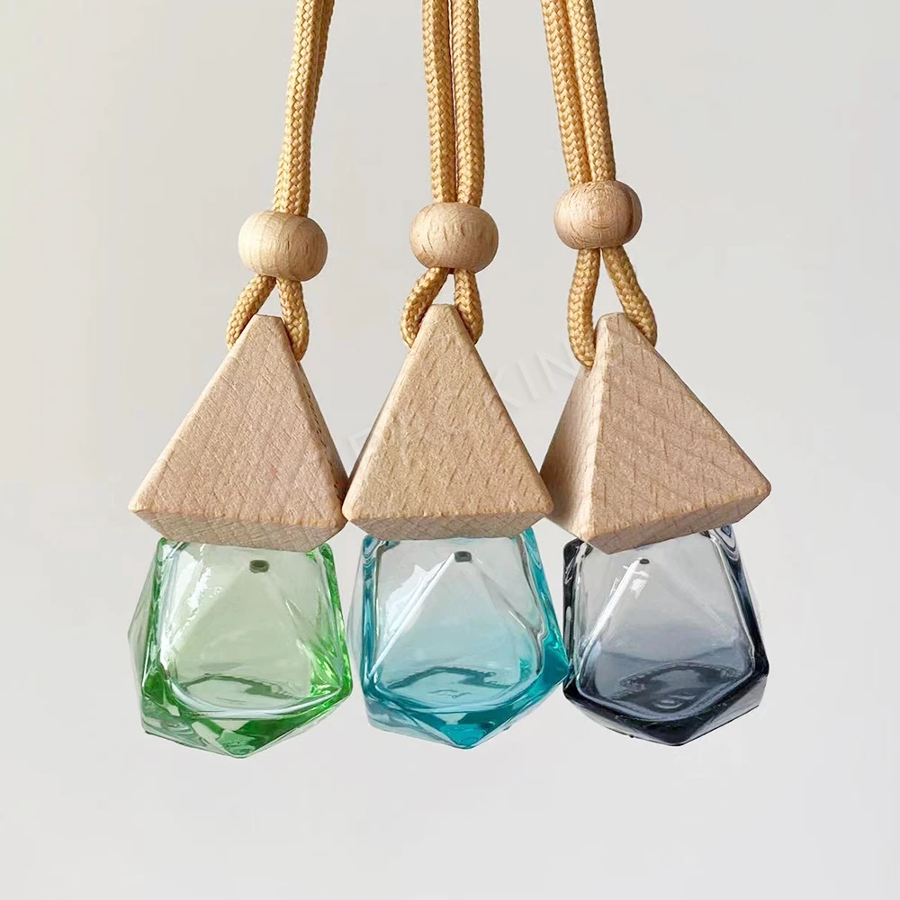 8m Triangle shaped Diffuser Bottle Car Perfume Bottle Hanging Car Air Freshener