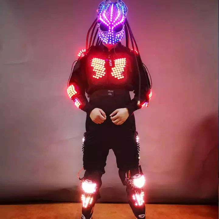 Wholesale Price Led Light Suit Performance Wear Led Dance Robot Luminous Costume Luminous Party Club Costumes Suits