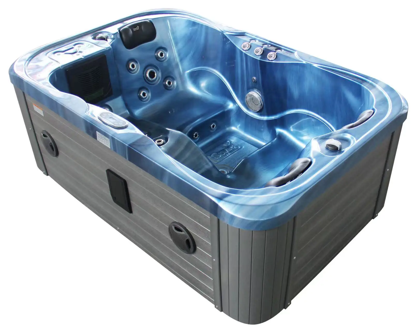 2024 high quality spa house Acrylic spa hotel adult outdoor massage spa pool 3 persons hot tubs air jet hot tub