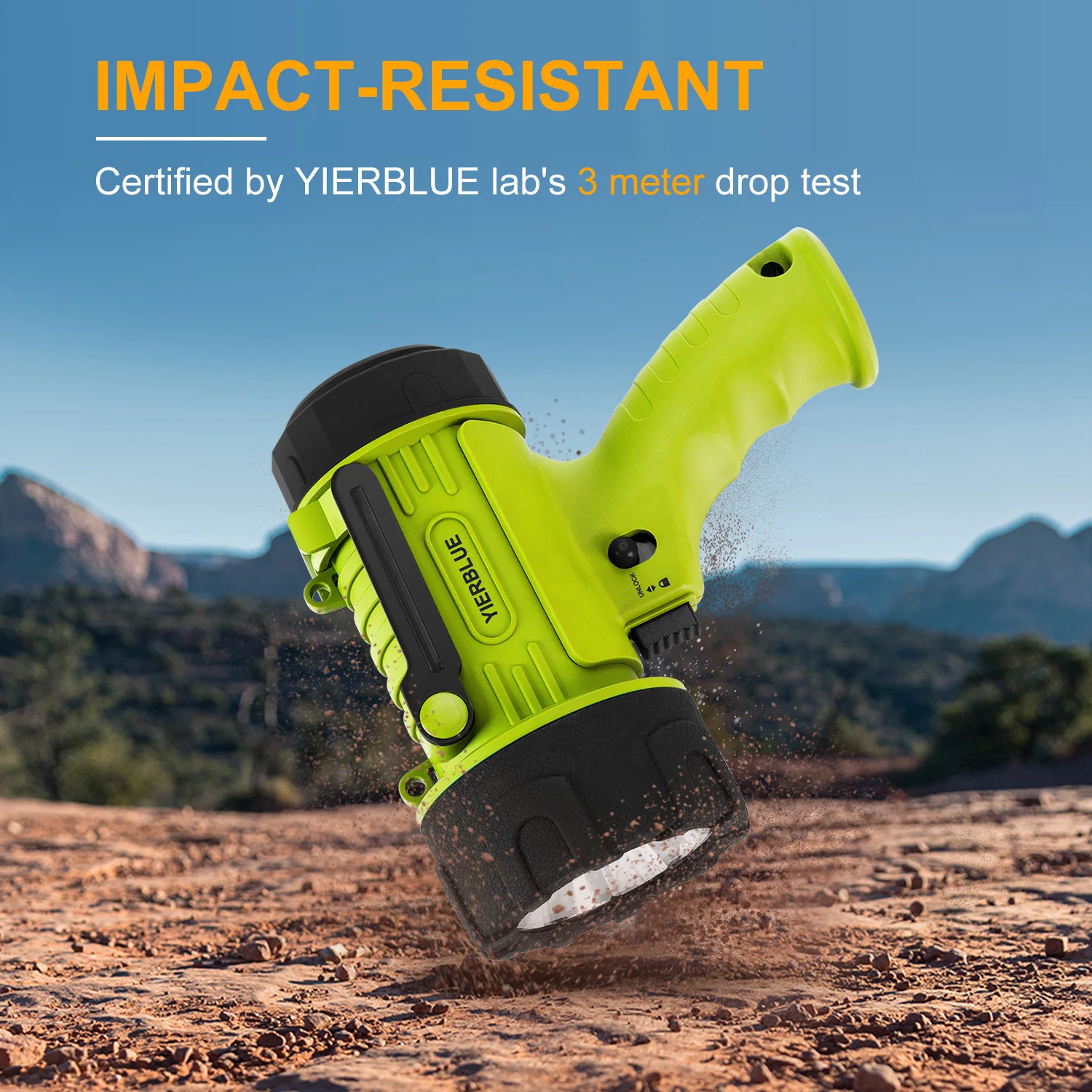 Super Bright High power Rechargeable Long Range wide view spotlight waterproof USB C Flashlight