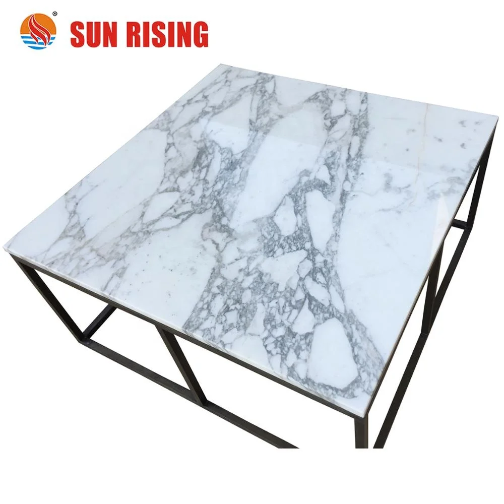 Calacatta White Marble Desk Top, Table Top