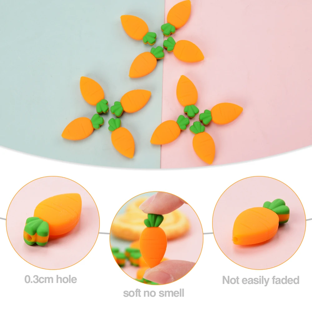 2022 Wholesale Bulk Food Grade BPA Free Baby Teething Silicone Beads For Keychain and Pacifier Chain