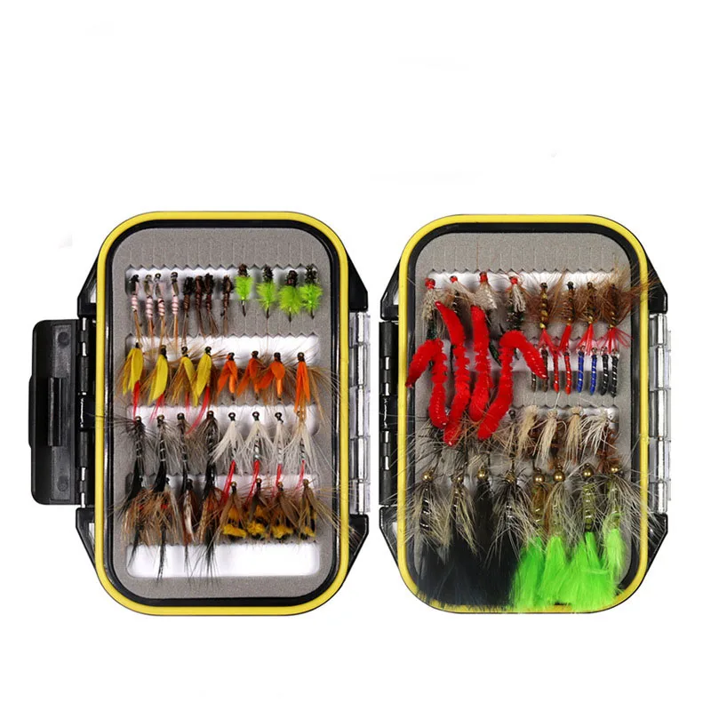 72 Pcs/32pcs/24pcs Fishing Flies Kit Combo Environmental Plastic Box Wholesale Fly Set