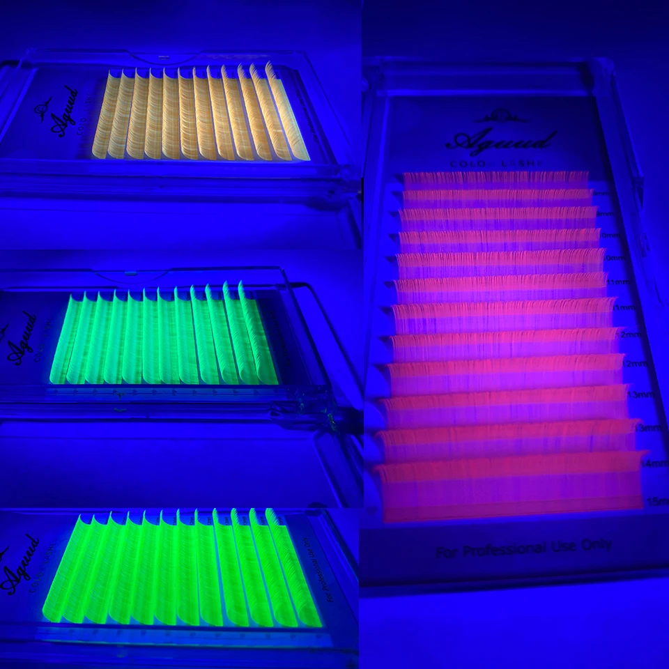 Colour Lash Extension Red Purple Blue Pink White Brown Flu Color False Individual Eyelash  neon rainbow eyelash extension