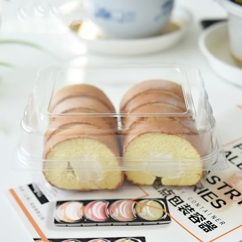 Wholesale Custom Durable Clear Plastic Cake Bakery To Go Container Packaging Transparent Plastic Bakery Packaging Food Box