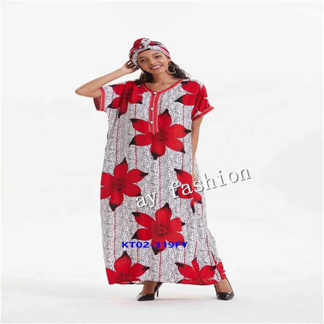 Ay Fashion African Traditional Dresses Cotton Kaftan Designs