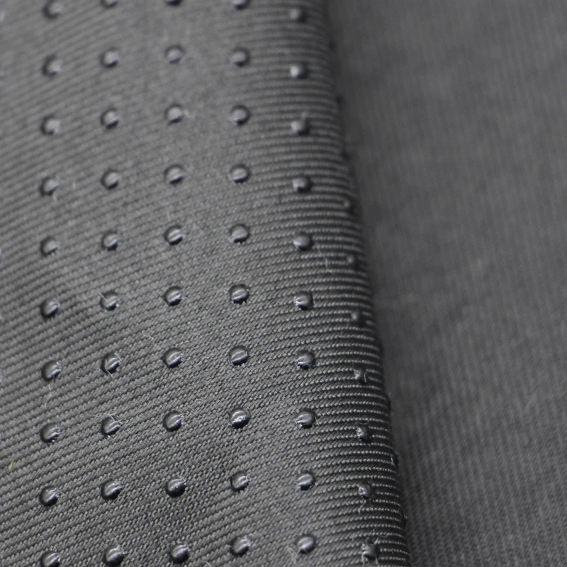 Factory Wholesale Polyester Dyed Black Gaberdine Silicon Non Slip Fabric For Home Textile Cushion