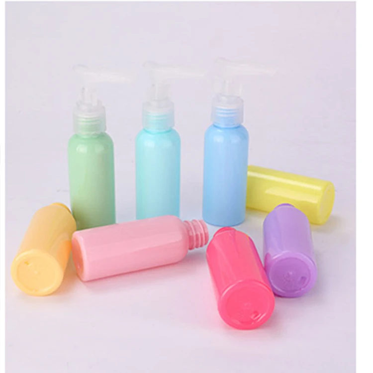 10ml 30 ml 50ml PET plastic macaron color perfume spray bottle with transparent spray nozzle