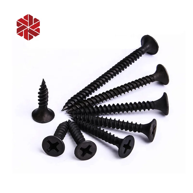 alloy Carbon Steel Screw drywall Countersunk Screws black 2 Wood Screw 3.9mm 4.0mm 4.2mm 4.8mm 5.5mm 6.3mm