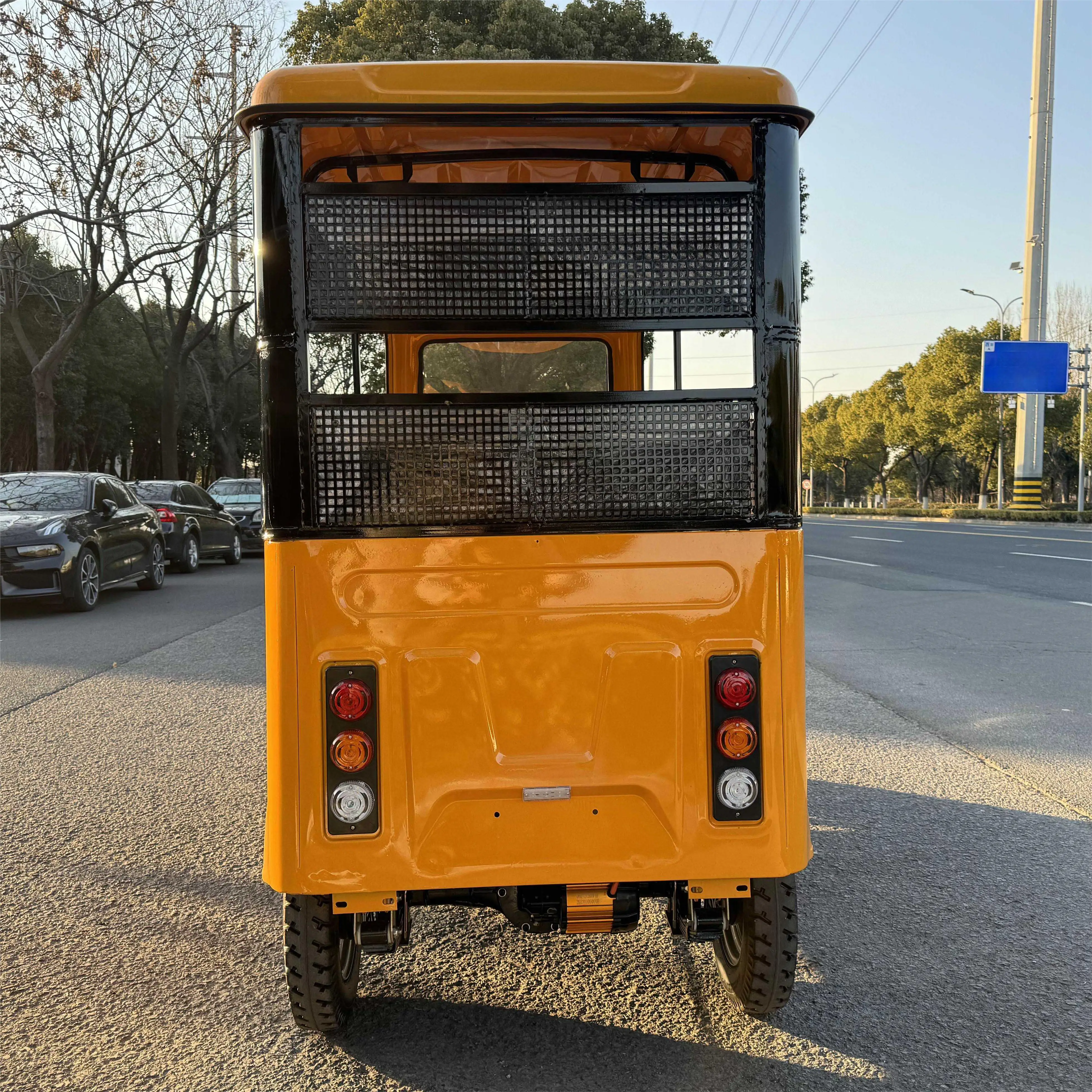 LB-ZK3WV 9 Seats Tuk Tuk 200cc Engine Taxi Tricycle 3 Wheel Bajaj Rickshaw