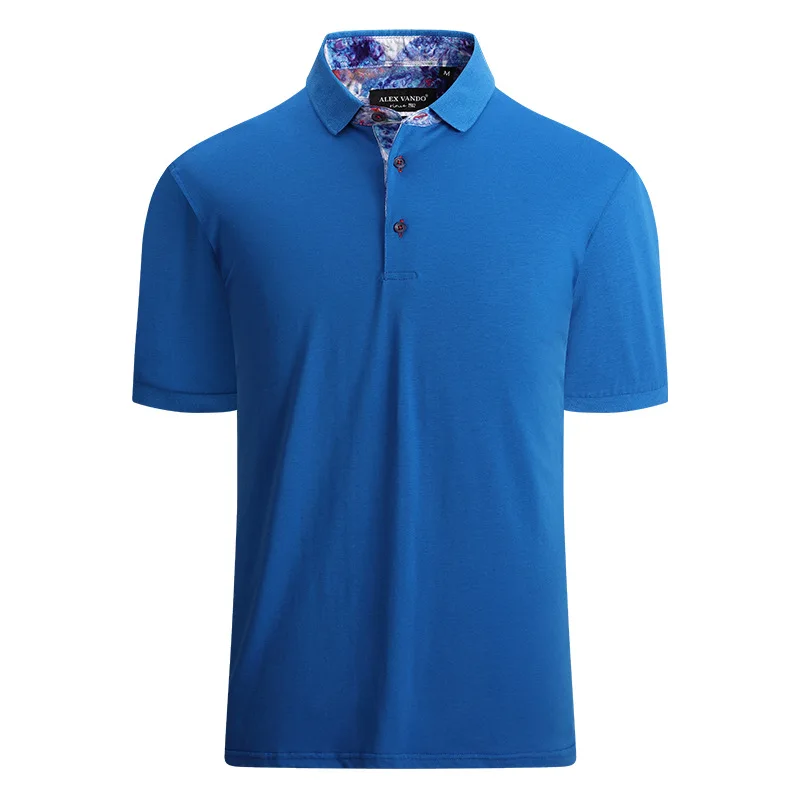 High quality Amazon drop shipping Solid color wholesale golf shirts colorful turtle neck cotton spandex stretch golf polo shirts