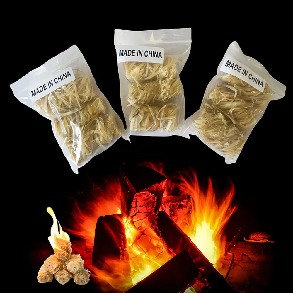 Fire Starter Factory Natural Wood Wool for Fireplace Charcoal Starter Bamboo Charcoal