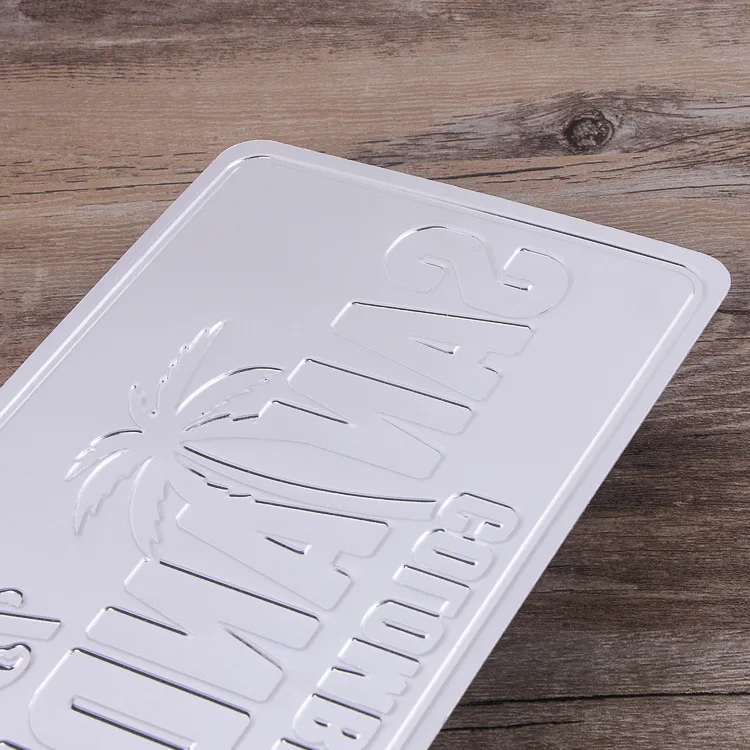 Wholesale Vehicle Accessories Custom Print Logo Souvenir Aluminum Decorative Reflective Embossed Number Plate Car License Plate