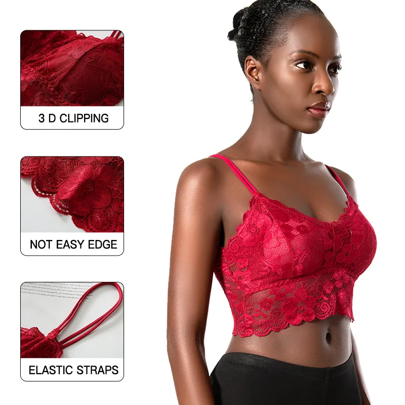 Manufacturers direct sales of the most popular Girl Lady sports Tube Top Wrapped Chest Vest lace Seamless Bra