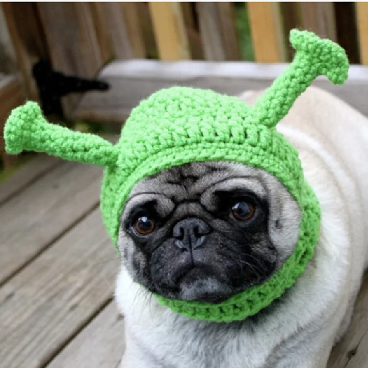 Mini pet hat Funky look custom label logo hat hand-woven knitted beanie pet dog accessory dog bonnet mini hat for pet