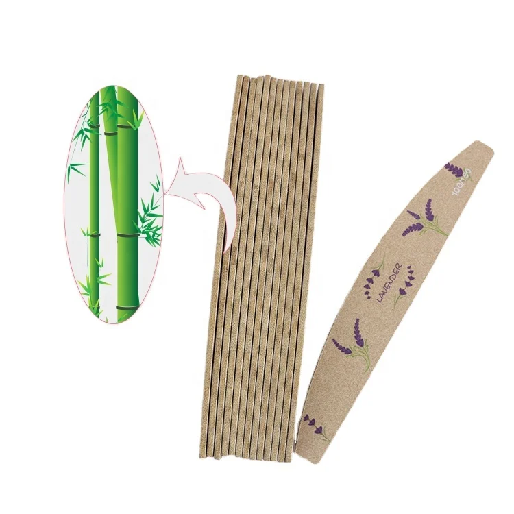 Ziri фабрика поставляет маникюрные педикюрные инструменты биоразлагаемые пластиковые Бесплатные буферные накладки для ногтей профессиональная бамбуковая пилка для ногтей