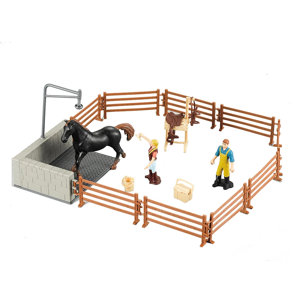 Kids collection gift plastic human horse figure plastic model toy