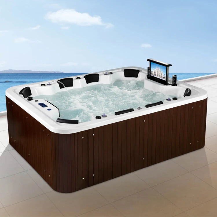 
made in china 6-8 person luxury day Acrylic Hot Tub Swim spa outdoor spa function bathtub 