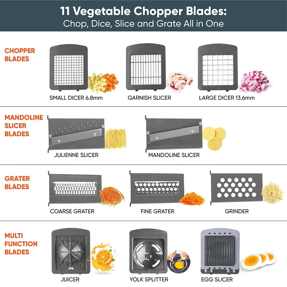 Multifunctional vegetable chopper shredder separator onion cutter mandoline slicer dicer kitchen full vegetable cutter slicer