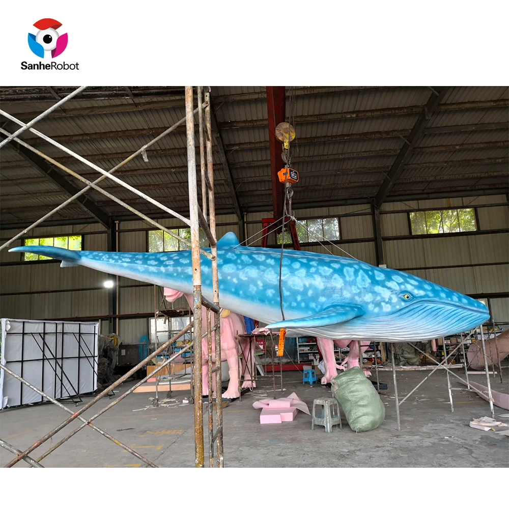 Большие размеры Высокая моделирования из силиконовой резины голубых китов модели