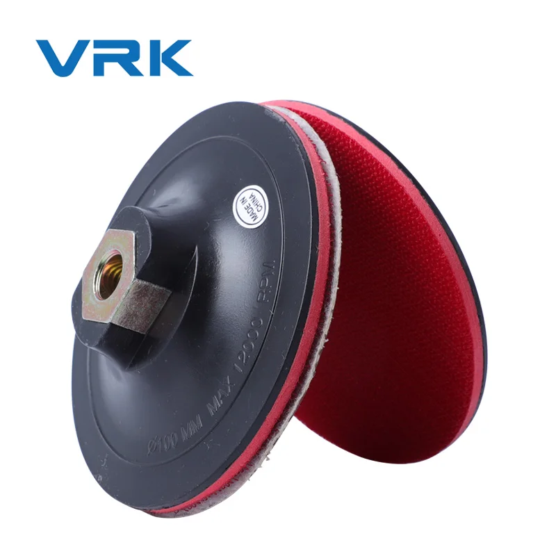 4 inch m10 polishing pad backing plate hook and loop plastic backing pad for sand paper